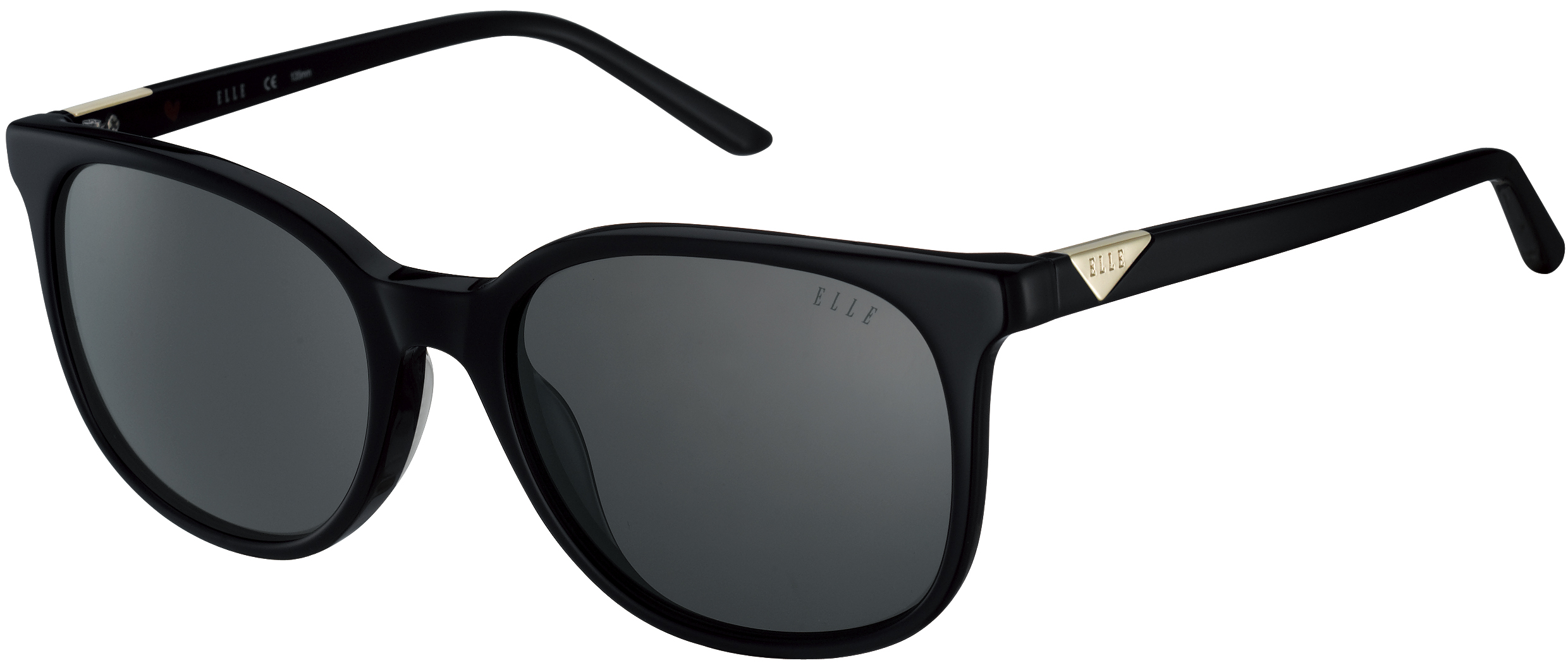 ELLE quadratische Sonnenbrille in Schwarz mit grauen Gläsern
