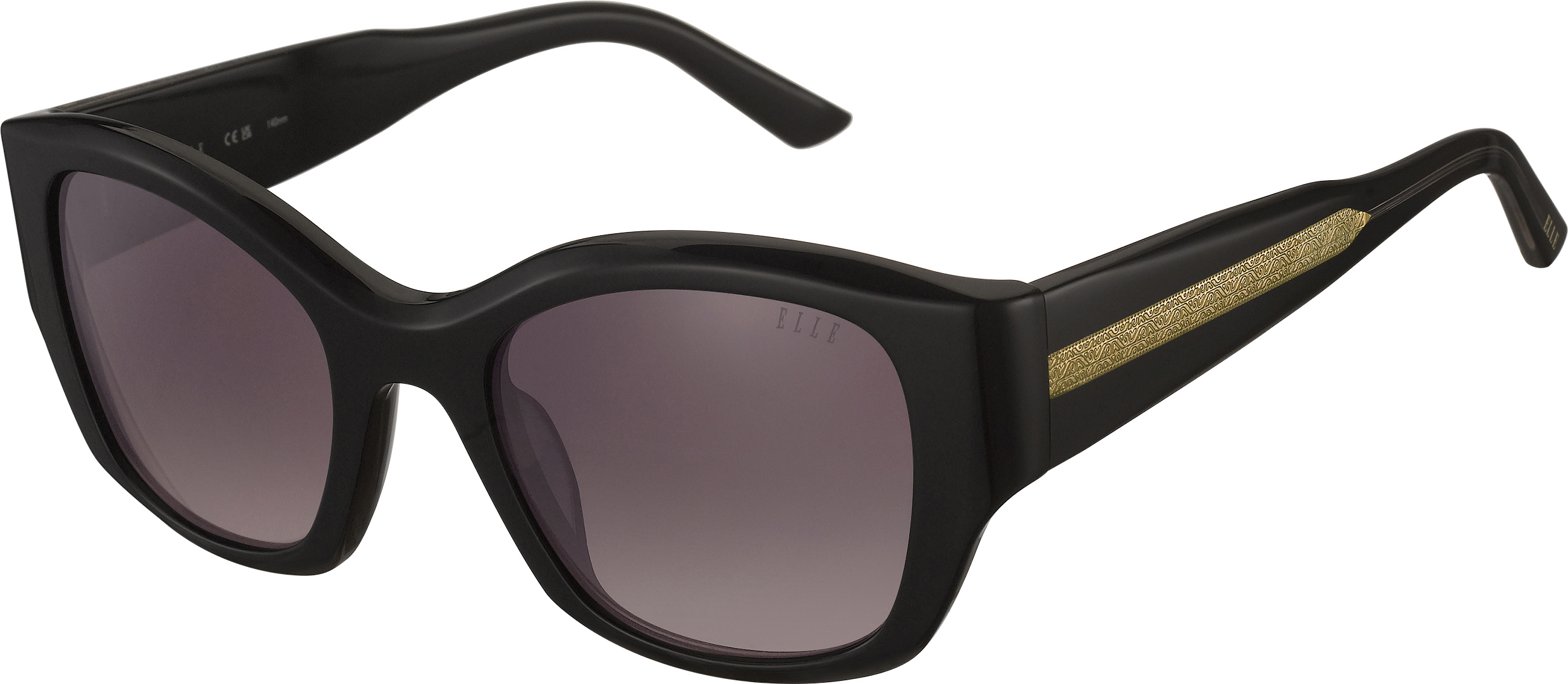 Sonnenbrille - EL14969 ELLE quadratische Sonnenbrille in Schwarz mit grau verlaufenden Gläsern